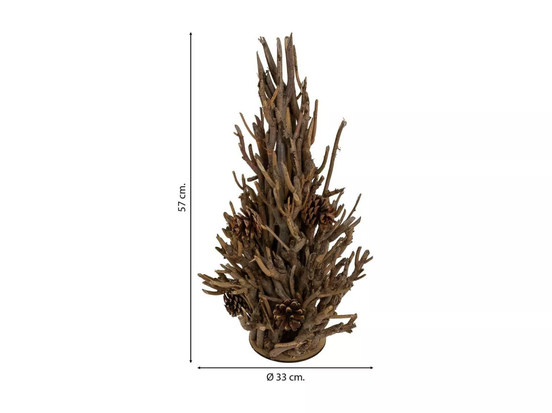 Arbre décoratif en bois marron d33x57h
