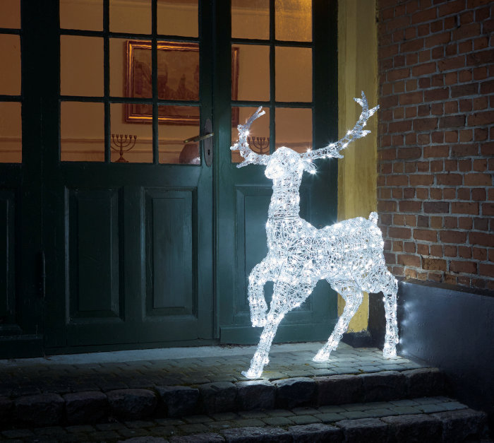 Rensdyr akryl 240 LED H125 cm