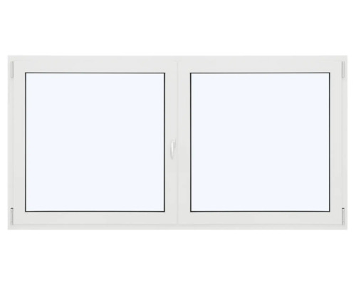 ARON Ternum aluminium raam RAL 9016 verkeerswit, 2-vleugelig (kiep-draai) met beweegbare tussenstijl, 1100x1000 mm, DIN links
