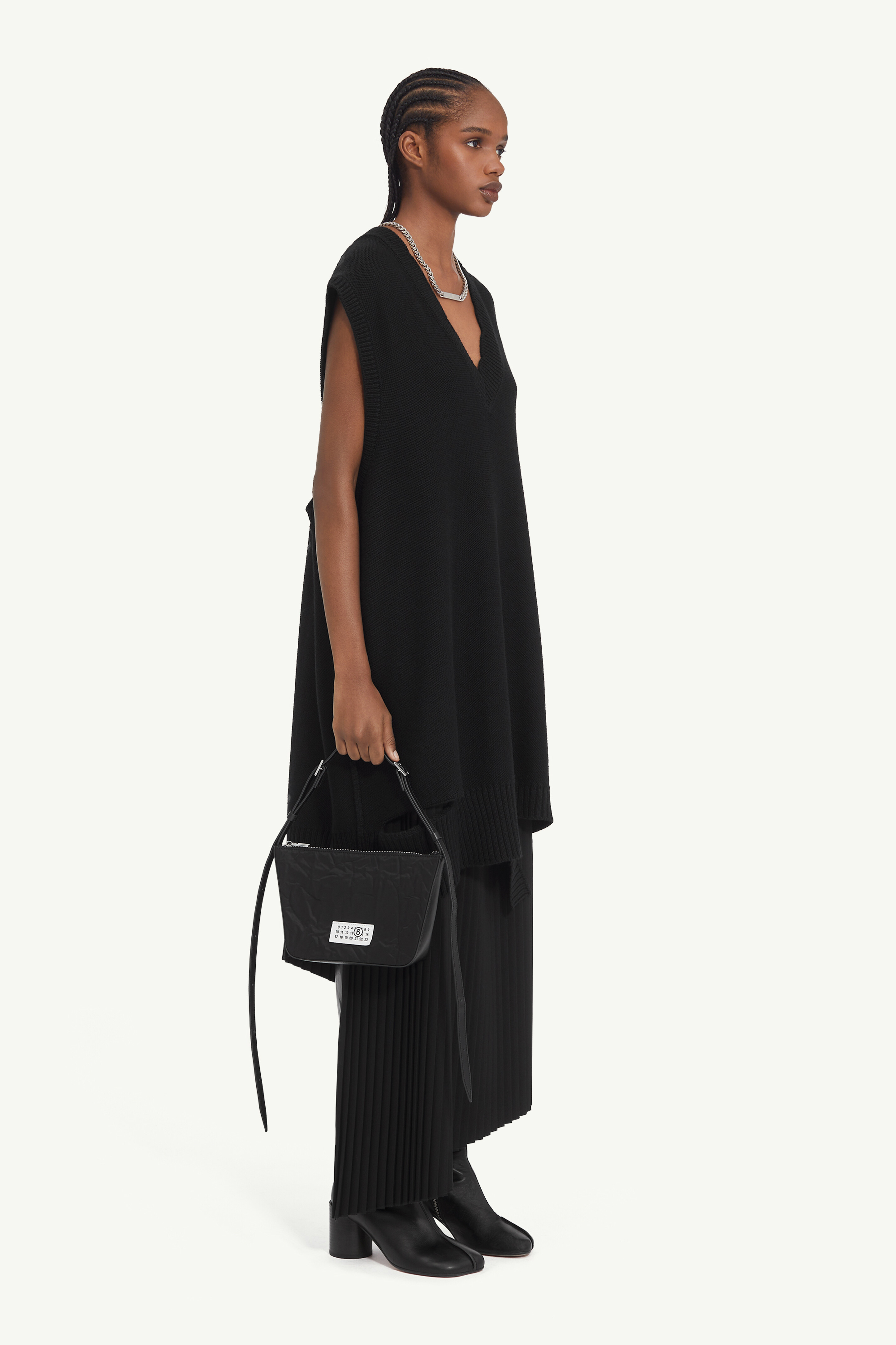 Mini robe en laine effet usé pour femme | MM6