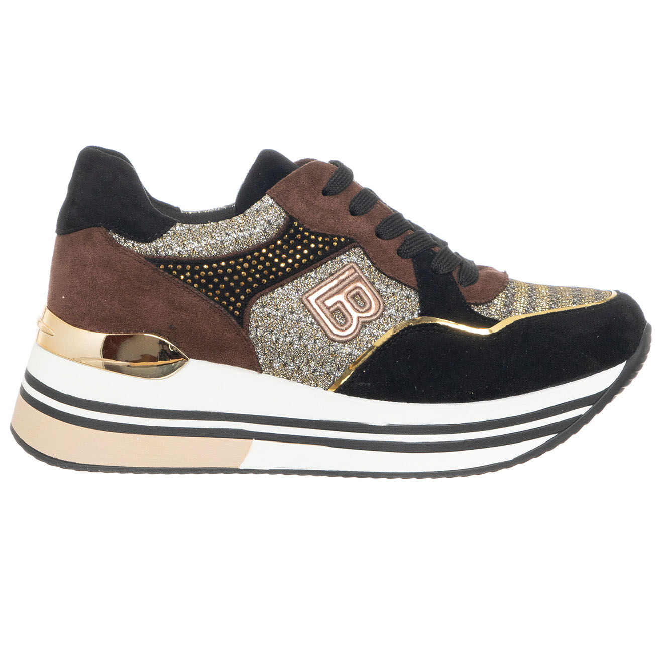 Laura Biagiotti Sneakers Micro noir/marron