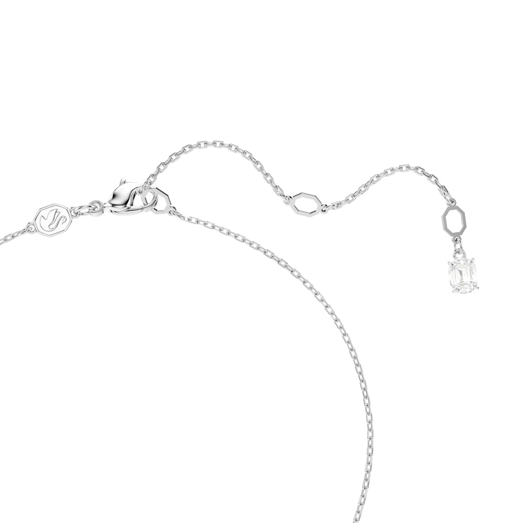 Swarovski Idyllia Collier, Verschiedene Schliffe, Schneeflocke, Weiss, Rhodiniert