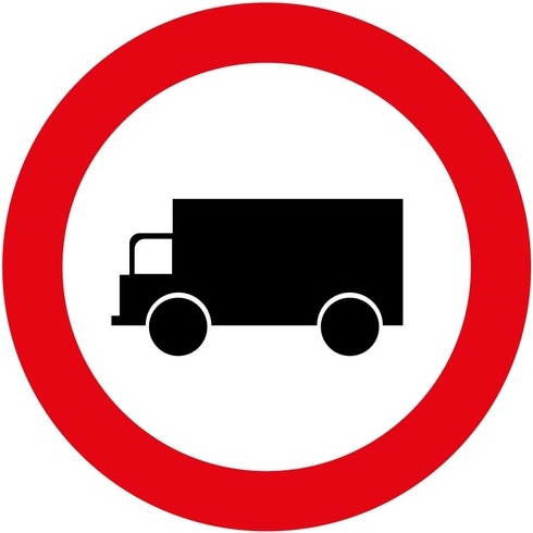Panneau - Accès interdit véhicules transport marchandise