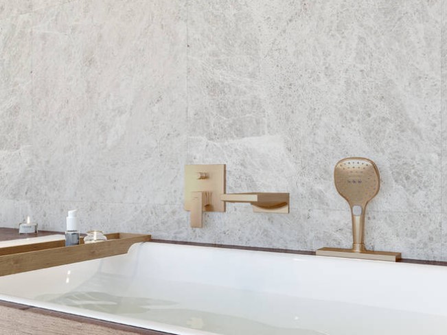 Hansgrohe Metropol inbouw badmengkraan met zekerheidscombinatie brons geborsteld