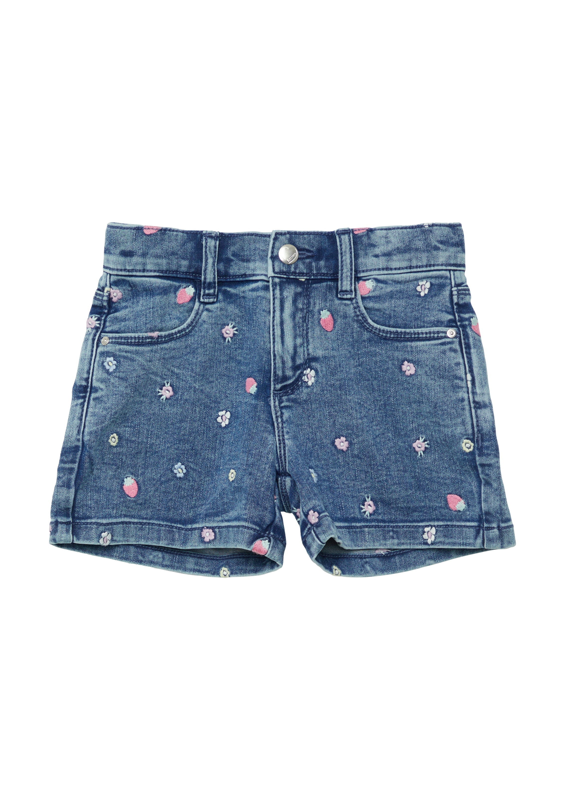 s.Oliver Junior Jeansshorts , mit All-over-Stickerei