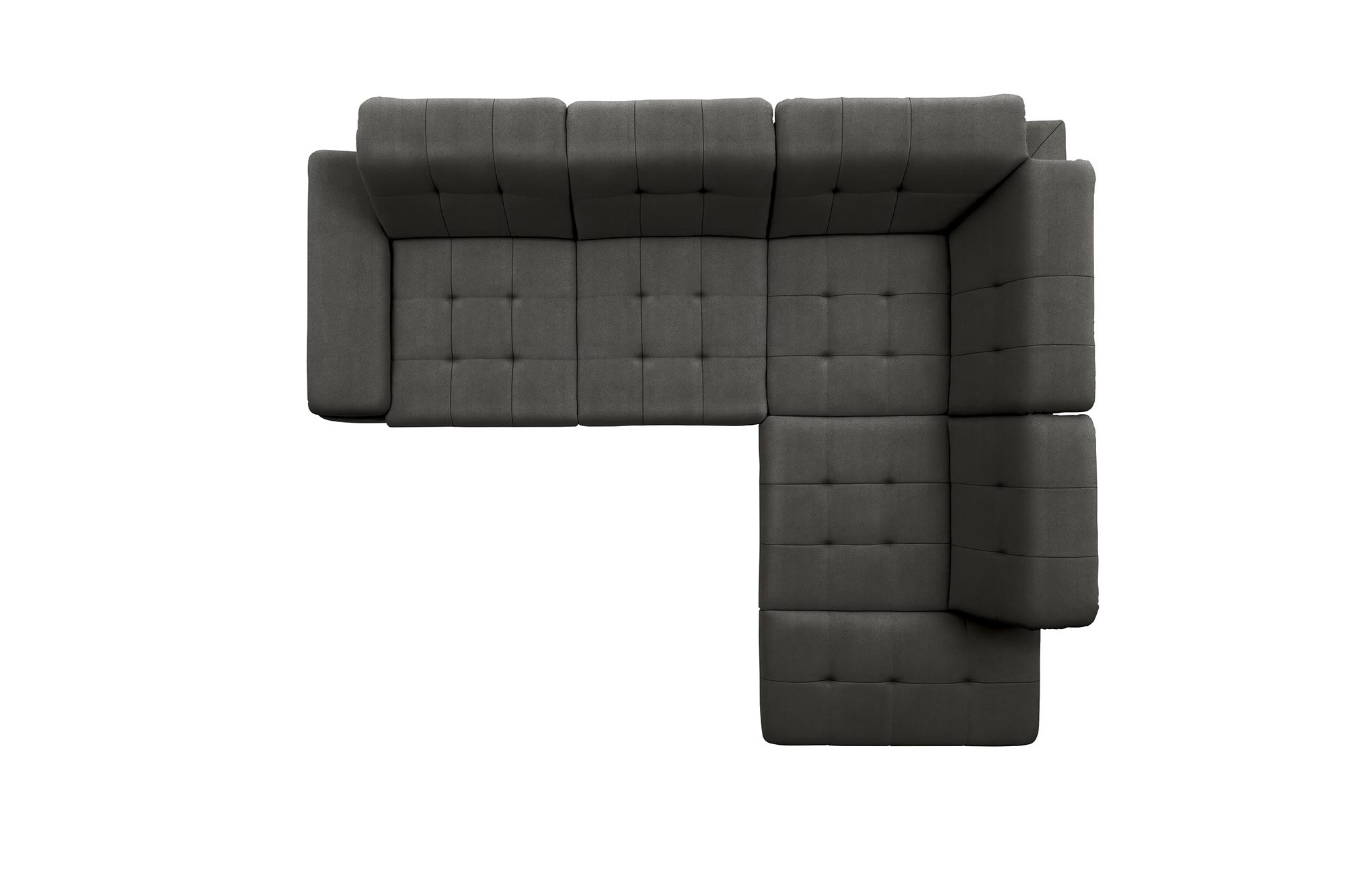 polsterpower Ecksofa - Holiday steel - Basismodell - Ottomane rechts