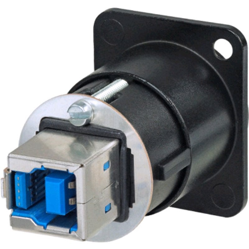 Neutrik NAUSB3-B USB A-B/B-A verloop chassisdeel zwart