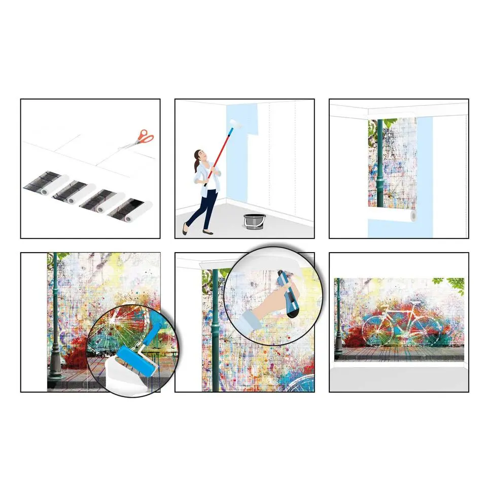 Fotobehang Streetart graffiti - 260x384cm - Bont