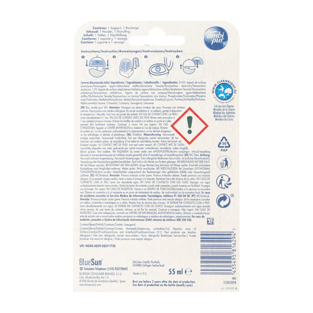 Ambi Pur Toiletblok Starterkit 5in1 Wild Rose & Pink Grapefruit