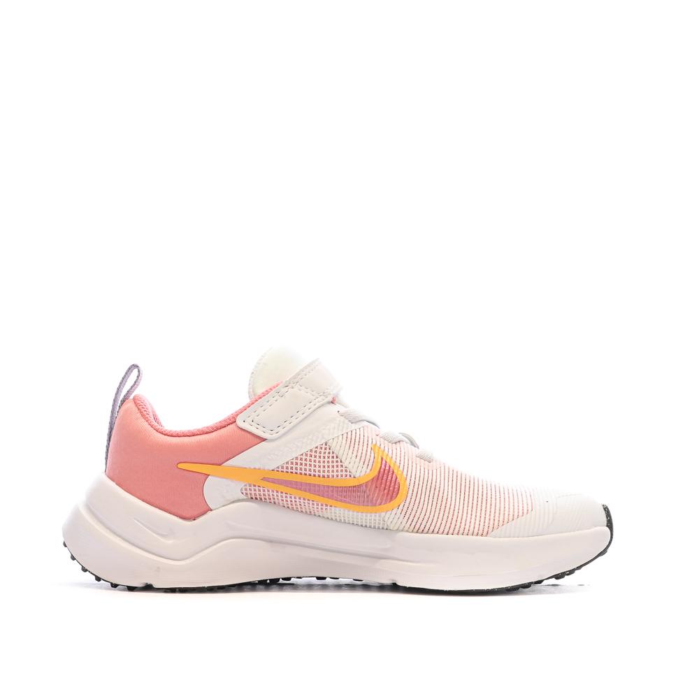 Nike Baskets Blanche/Rose Fille Nike Downshifter 12
