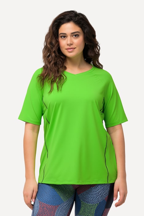 T-Shirt, UV-Schutz 50+, V-Ausschnitt, Halbarm