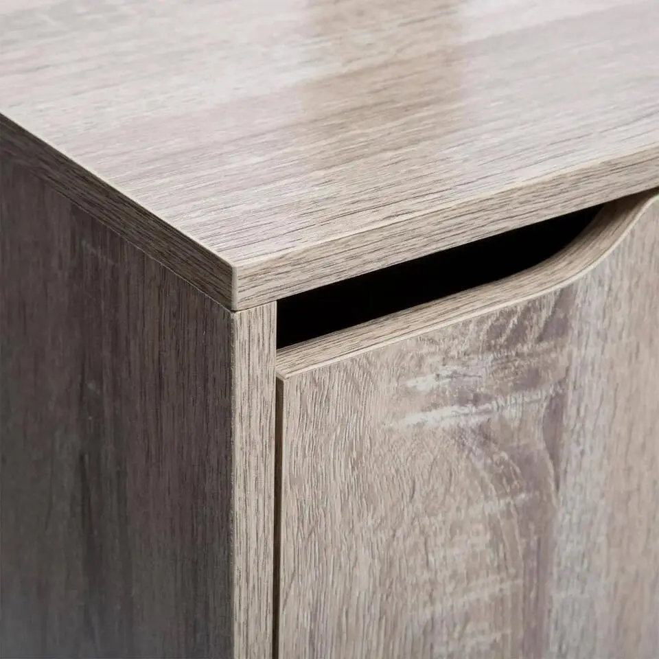 5Five kapstok - beige/zwart - MDF hout - 8 haaks - 34 x 32 x 168 cm