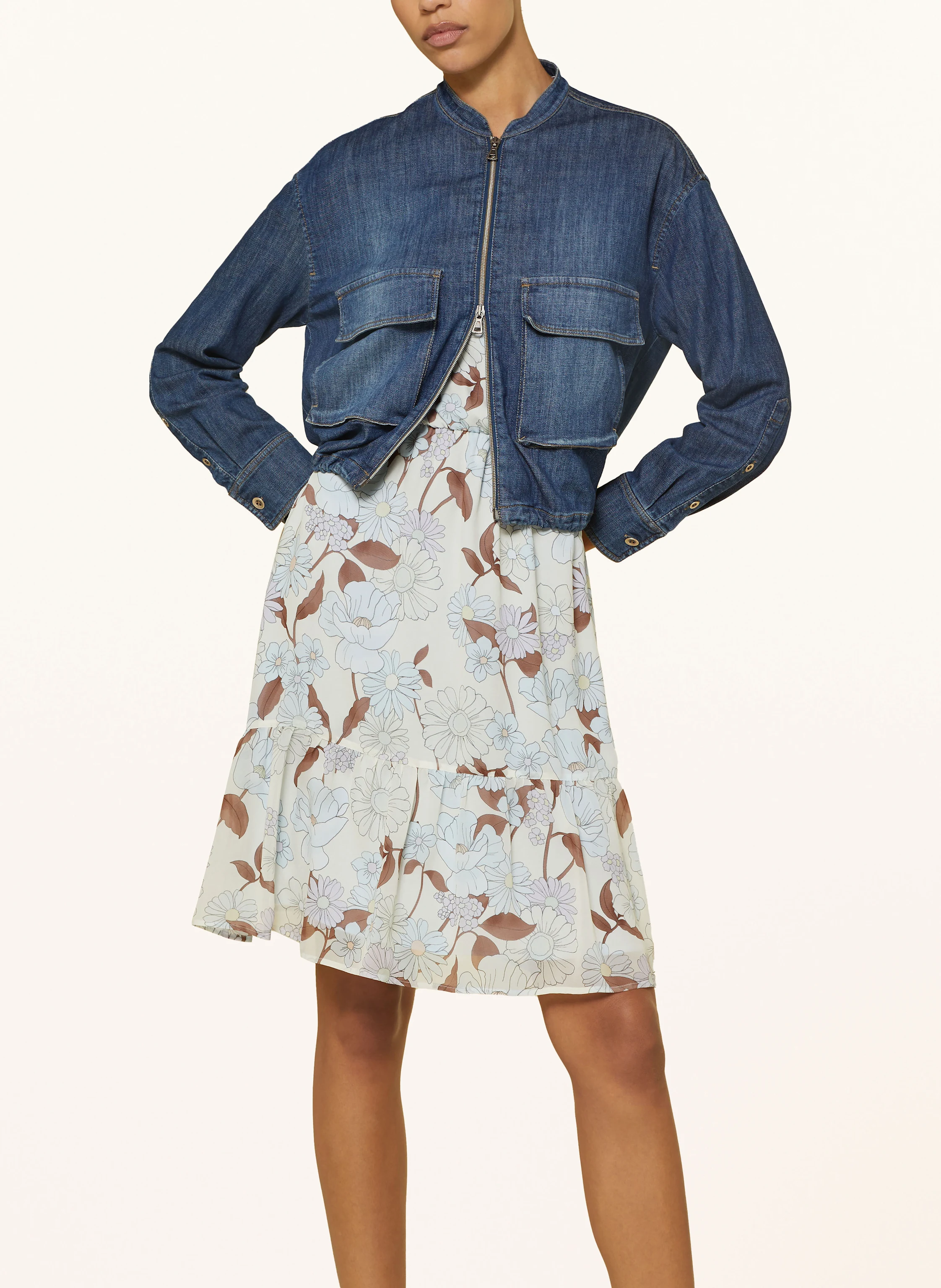 LUISA CERANO Kleid mit 3/4-Arm und Volants