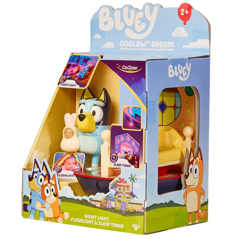 Bluey - Goglow - 2-I-1 Natlampe Og Lommelygte