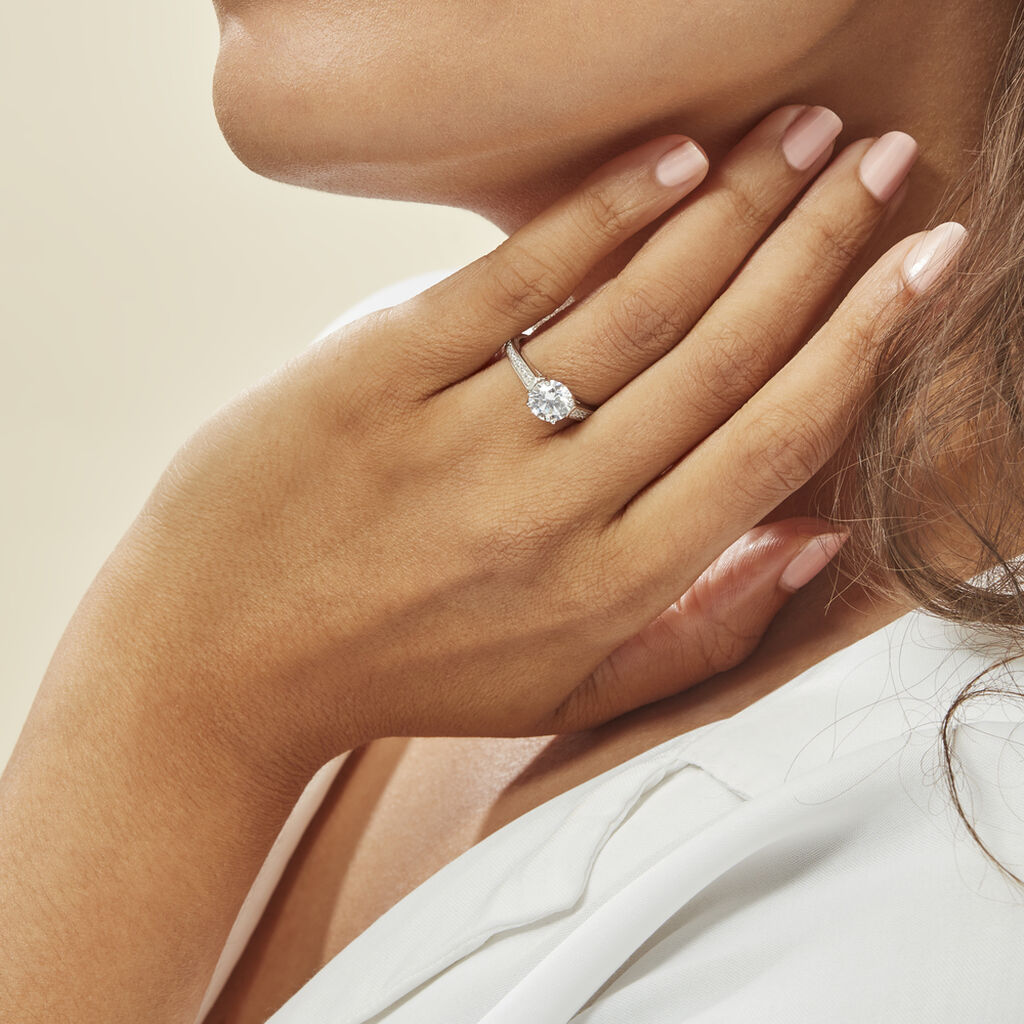 Bague Viky Argent Blanc Oxyde De Zirconium