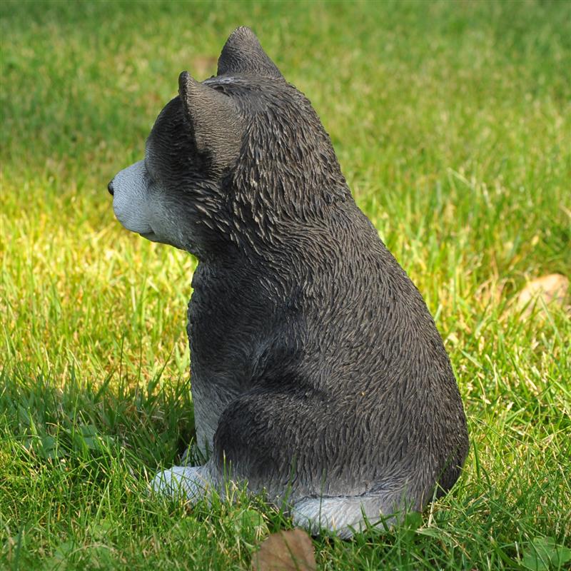 Dazikemo Dekofigur Gartenfigur Husky 17,5 x 10 x 12 cm