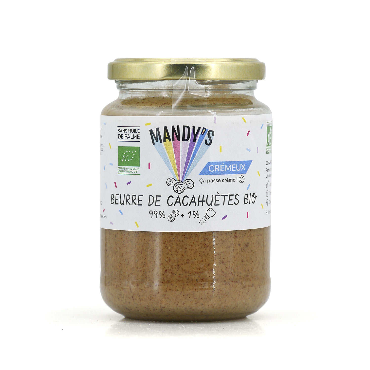 Beurre de cacahuètes bio crémeux (sans morceaux)