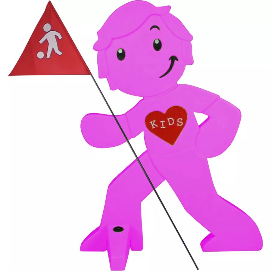 BEACHTREKKER Streetbuddy Warnfigur für mehr Kindersicherheit - magenta