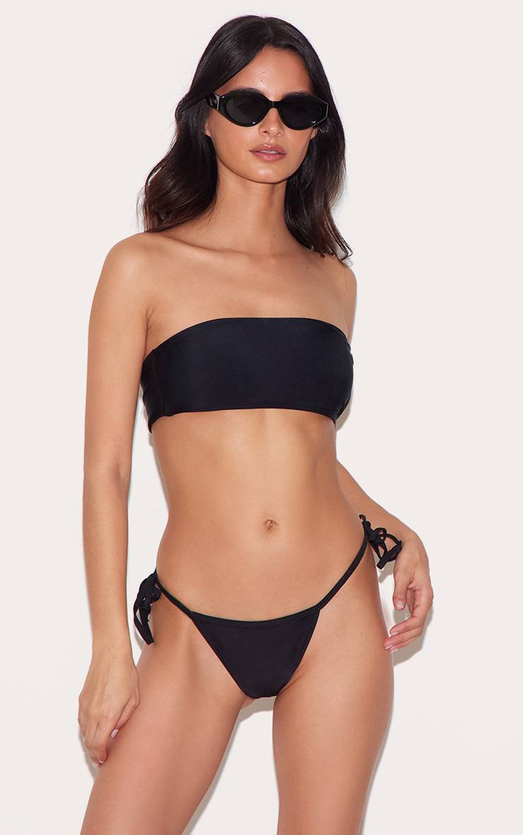 Noir Bas De Bikini À Nouer Sur Les Côtés Mix And Match