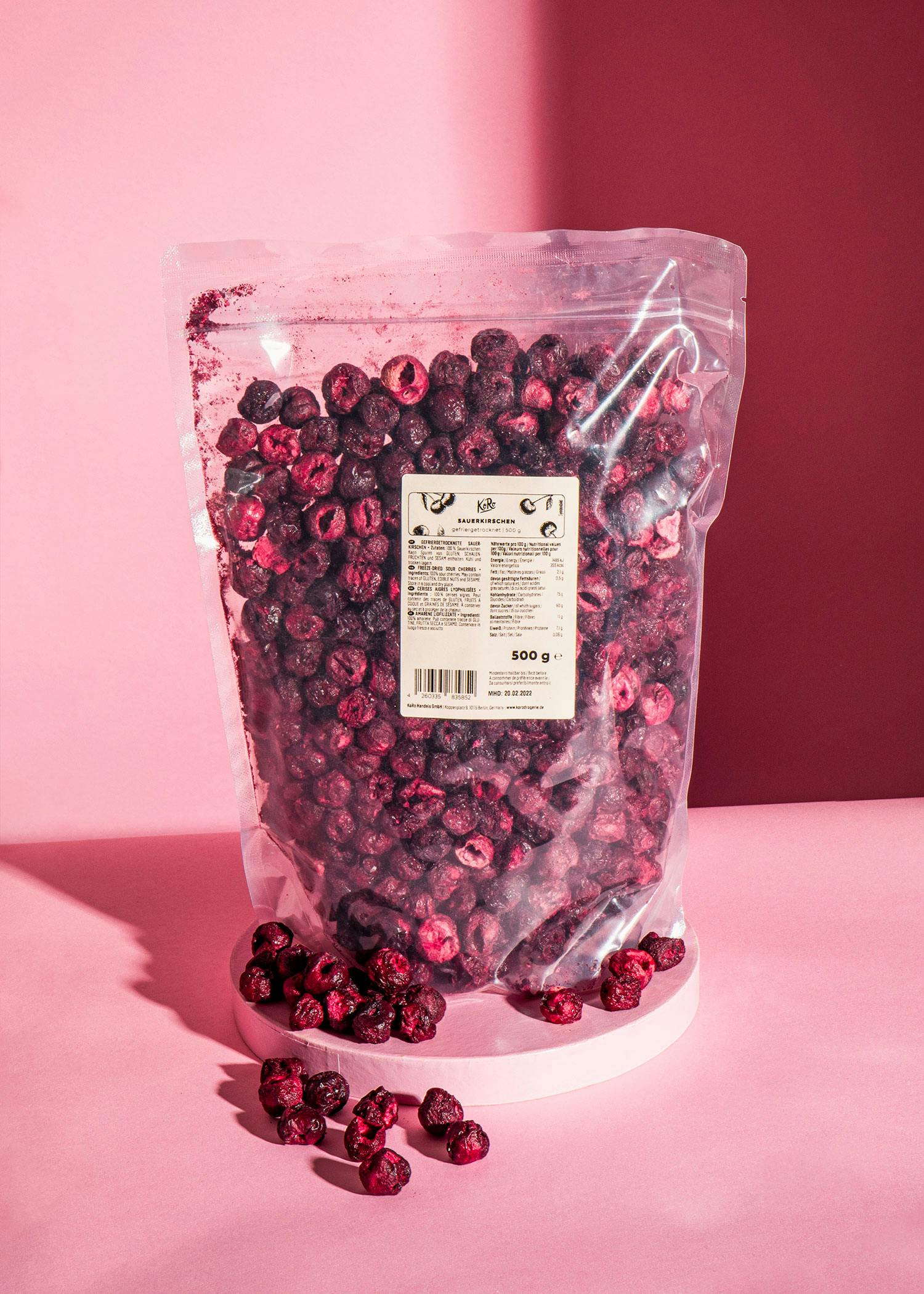 Gefriergetrocknete Sauerkirschen 500 g