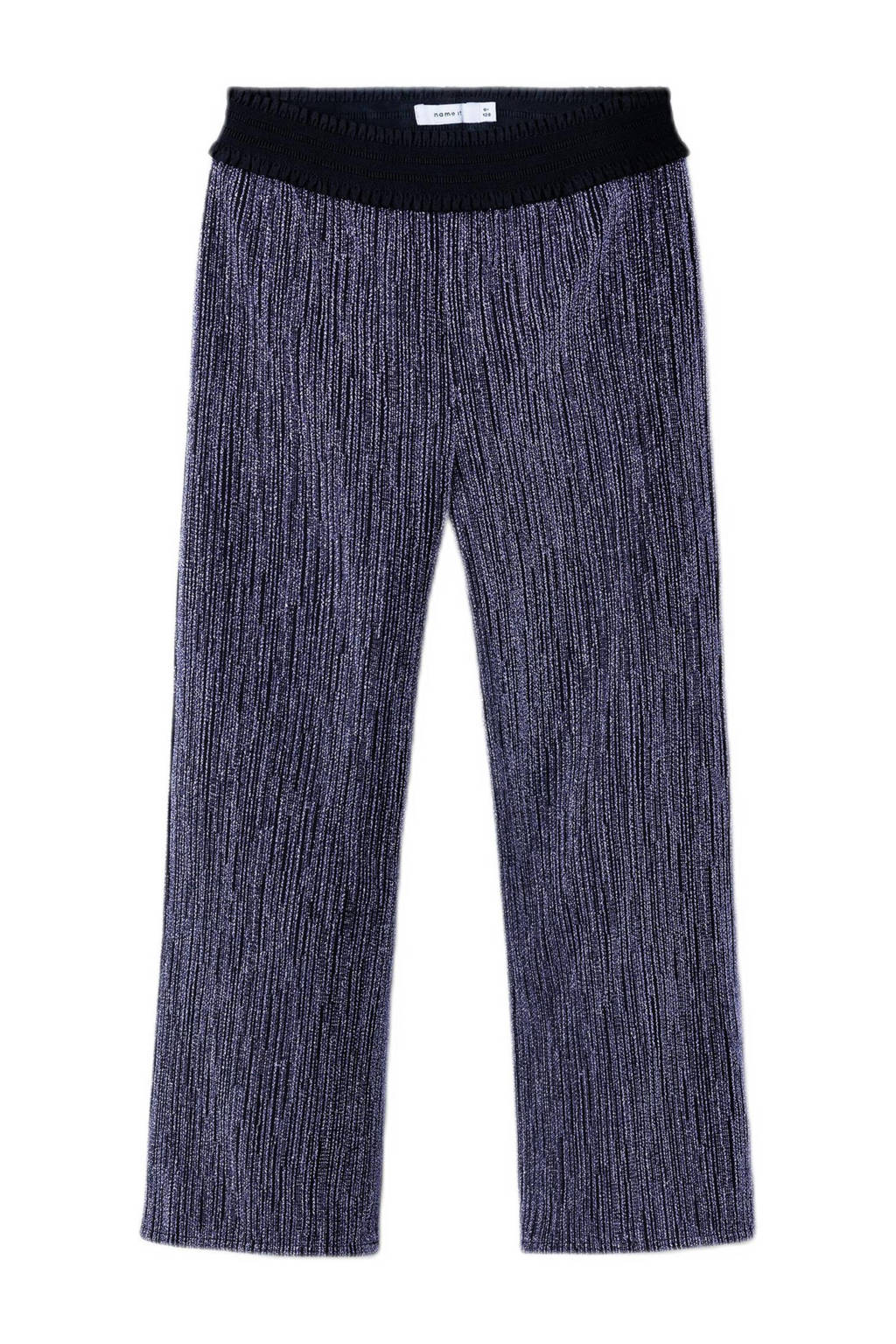 NAME IT straight fit broek NKFRUNIC paars/zilver