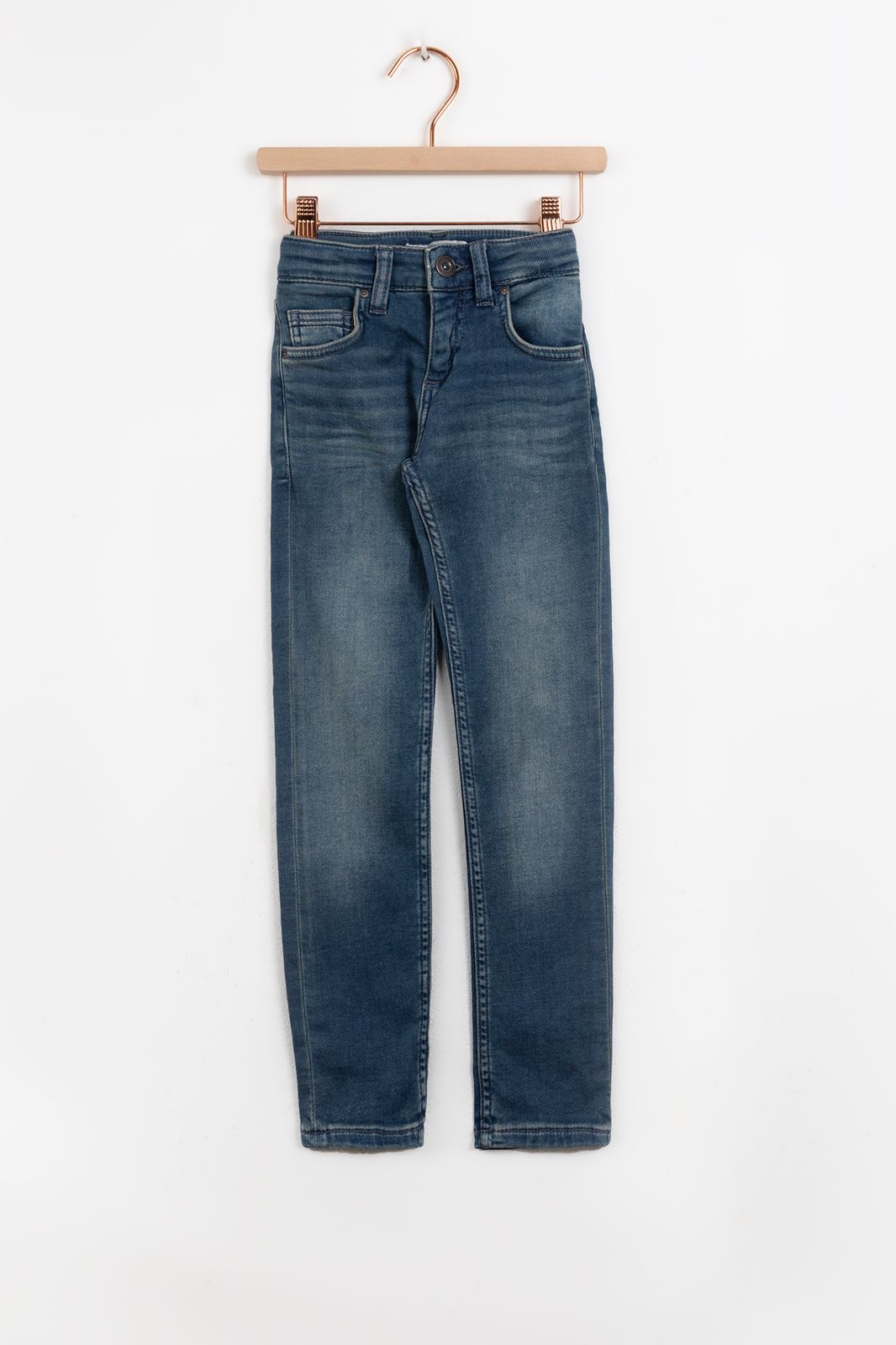 Donkerblauwe slim fit jog jeans