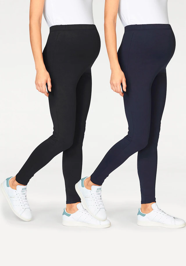Neun Monate Umstandshose »2 Stück Umstands-Hosen für Schwangerschaft und Stillzeit«  2er Pack Leggings für Schwangerschaft & Stillzeit