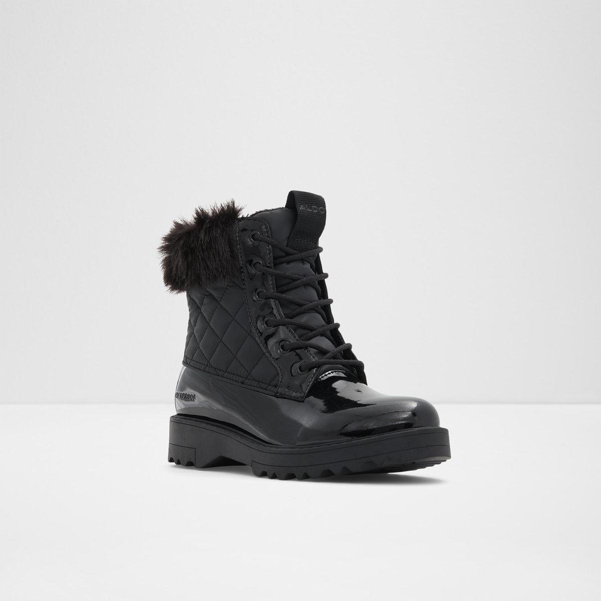 Breadda Black Synthetic Quilted Women Casual boots