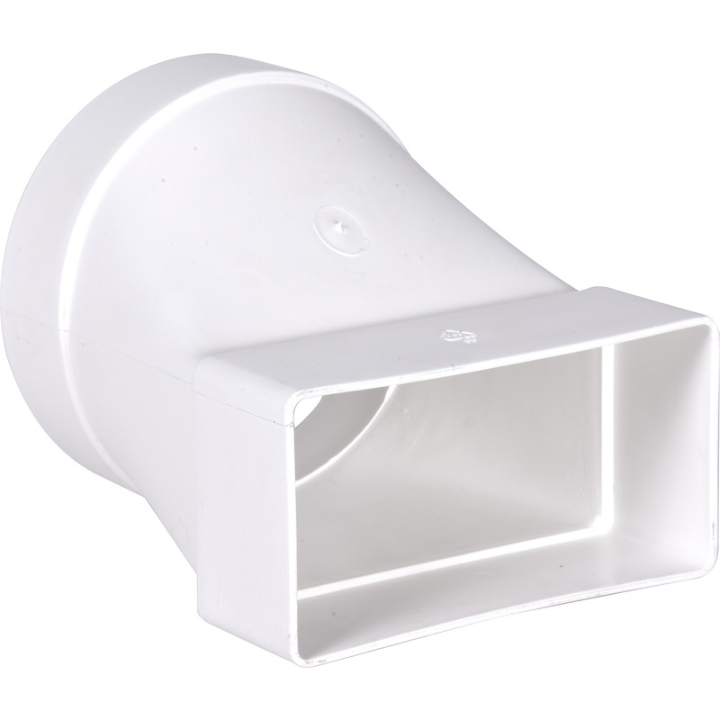 T100 adapter rond naar rechthoekig 110x54mm