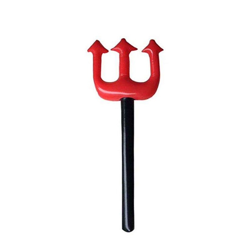 (2er Set) Mottoparty Halloween Dekoration Aufblasbares Accessoire Dreizack Foto Requisite- Teufelsgabel
