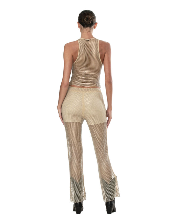 OW Collection Jinx Embellished Tank Top Tan
