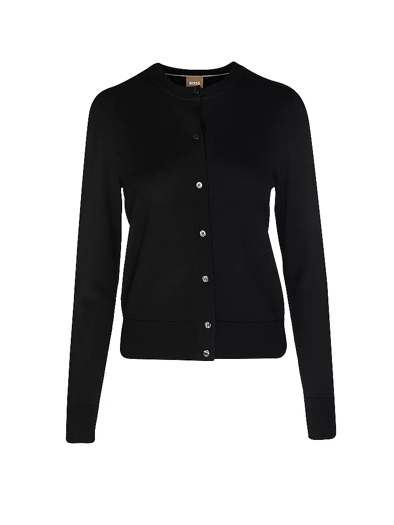 BOSS Cardigan FADENASI schwarz