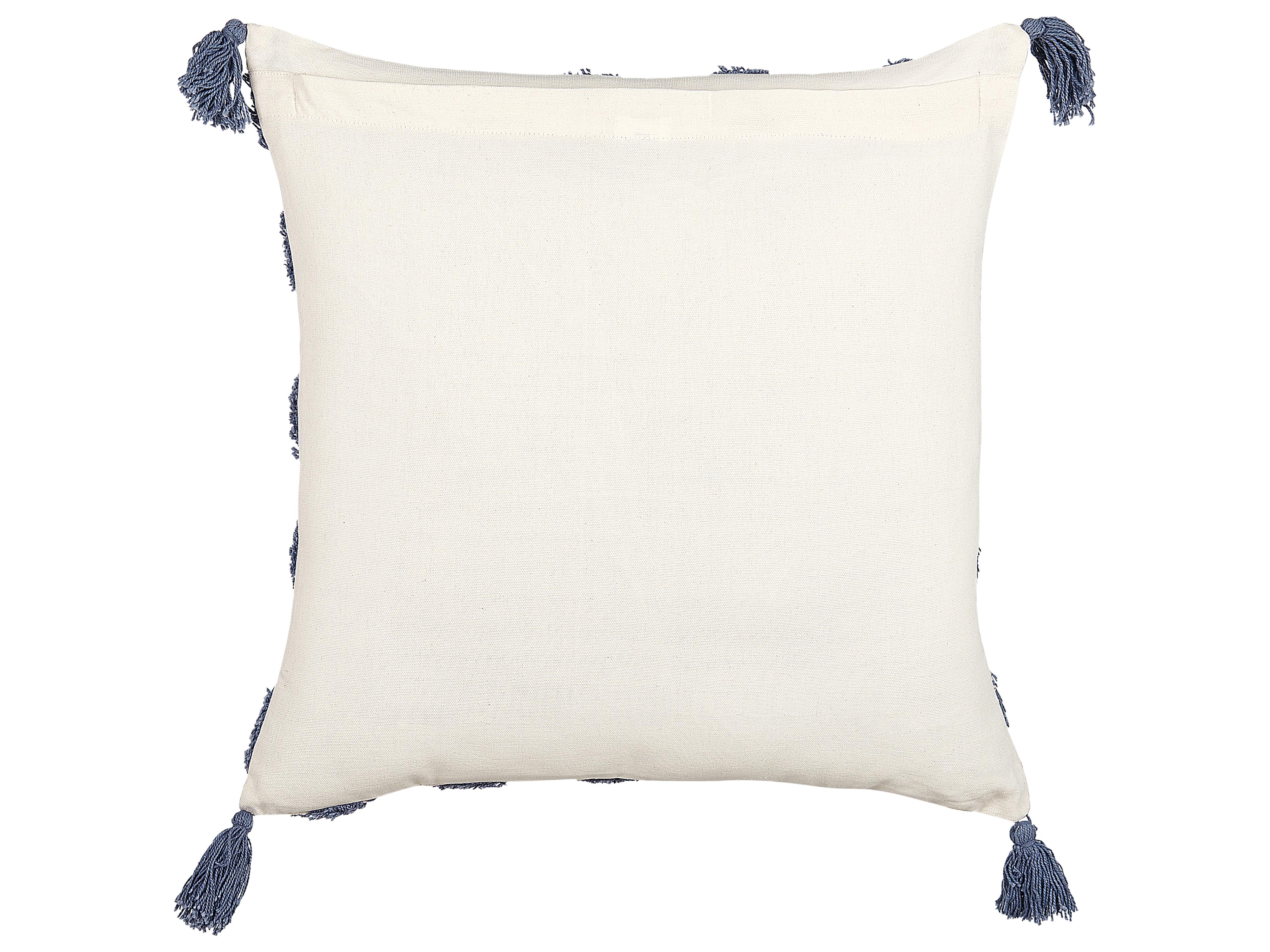 Set van 2 sierkussens JACARANDA Katoen 45 x 45 cm Blauw geometrisch patroon