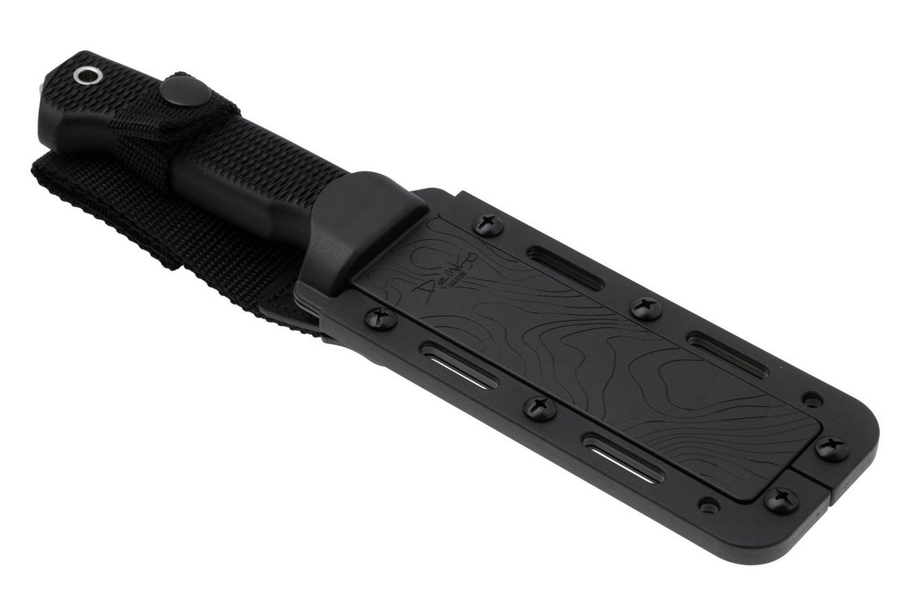 Demko Knives American Made FreeReign, Stonewashed CPM 3V Clip Point, USA-FR-3V-BLK-CLP, Black Rubber outdoormes