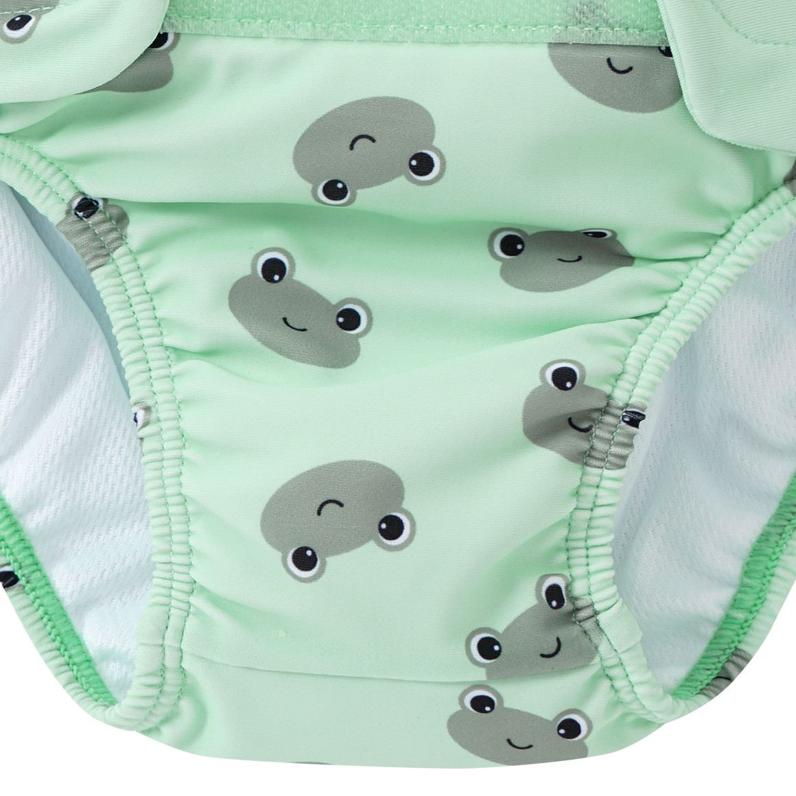 Topomini Baby Badewindel mit Frosch-Motiven hellgrün