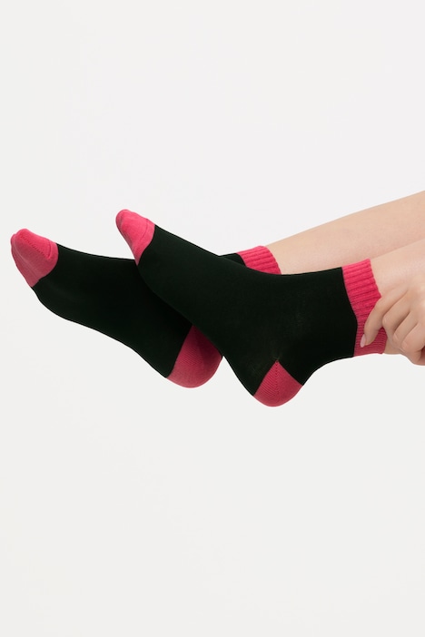 Kurzschaftsocken, 2er-Pack, Farbakzente