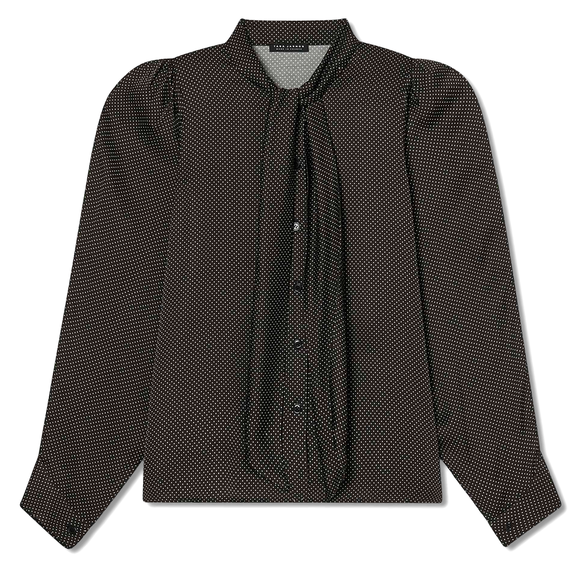 CANDY - Chemise ample imprimée à pois | Noir