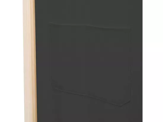 Cloison de séparation 5 panneaux Gris 200 x 170 x 4 cm Tissu