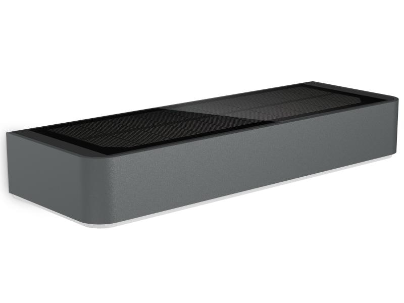 Steinel Wandleuchte Xsolar SOL-O mit Sensor Anthrazit Solar Leuchte mit Bewegungsmelder