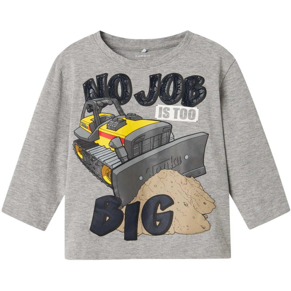 Køb Name It Grey Melange Jeremy Tonka Regular Bluse