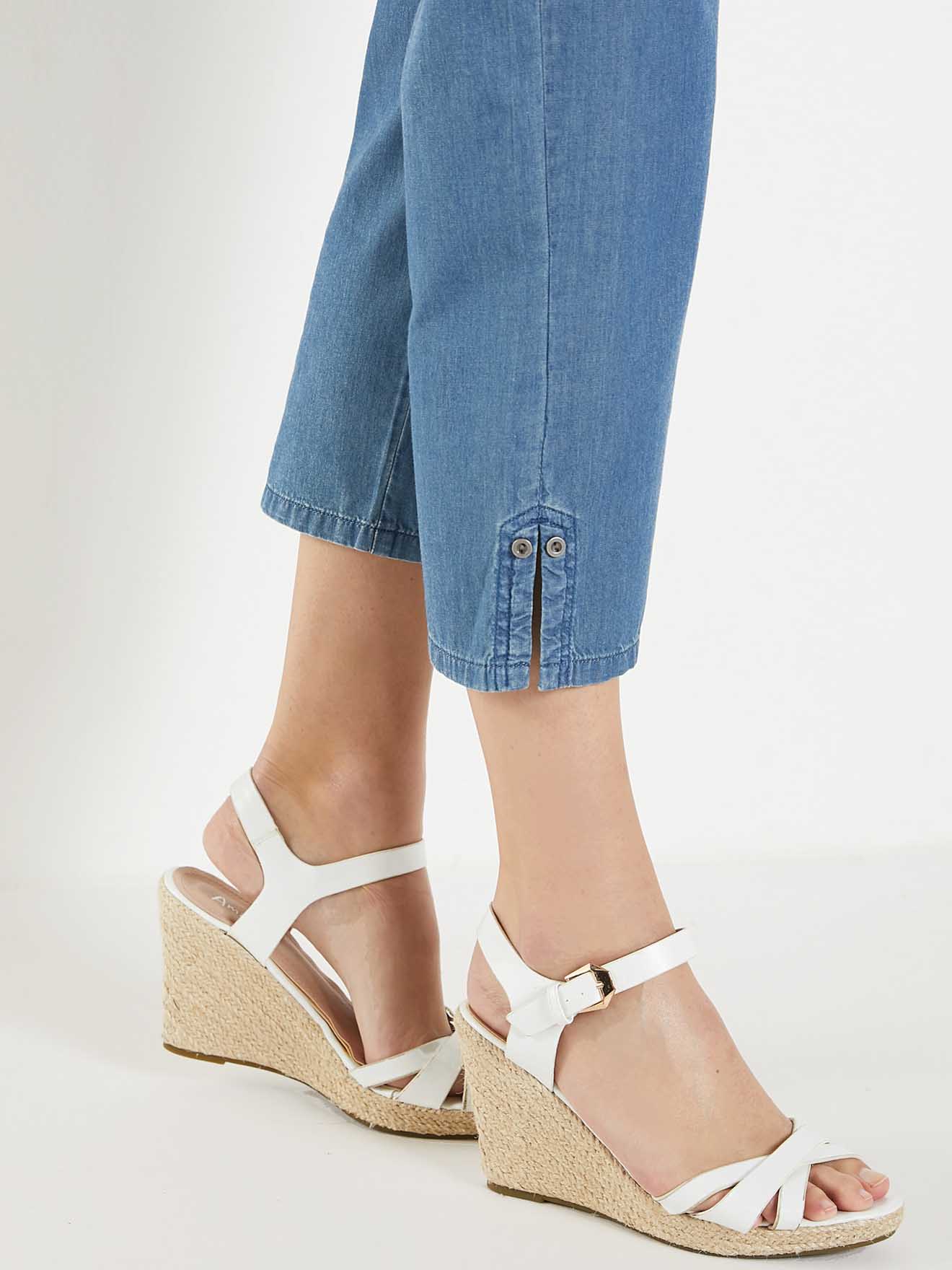 Pantacourt en chambray