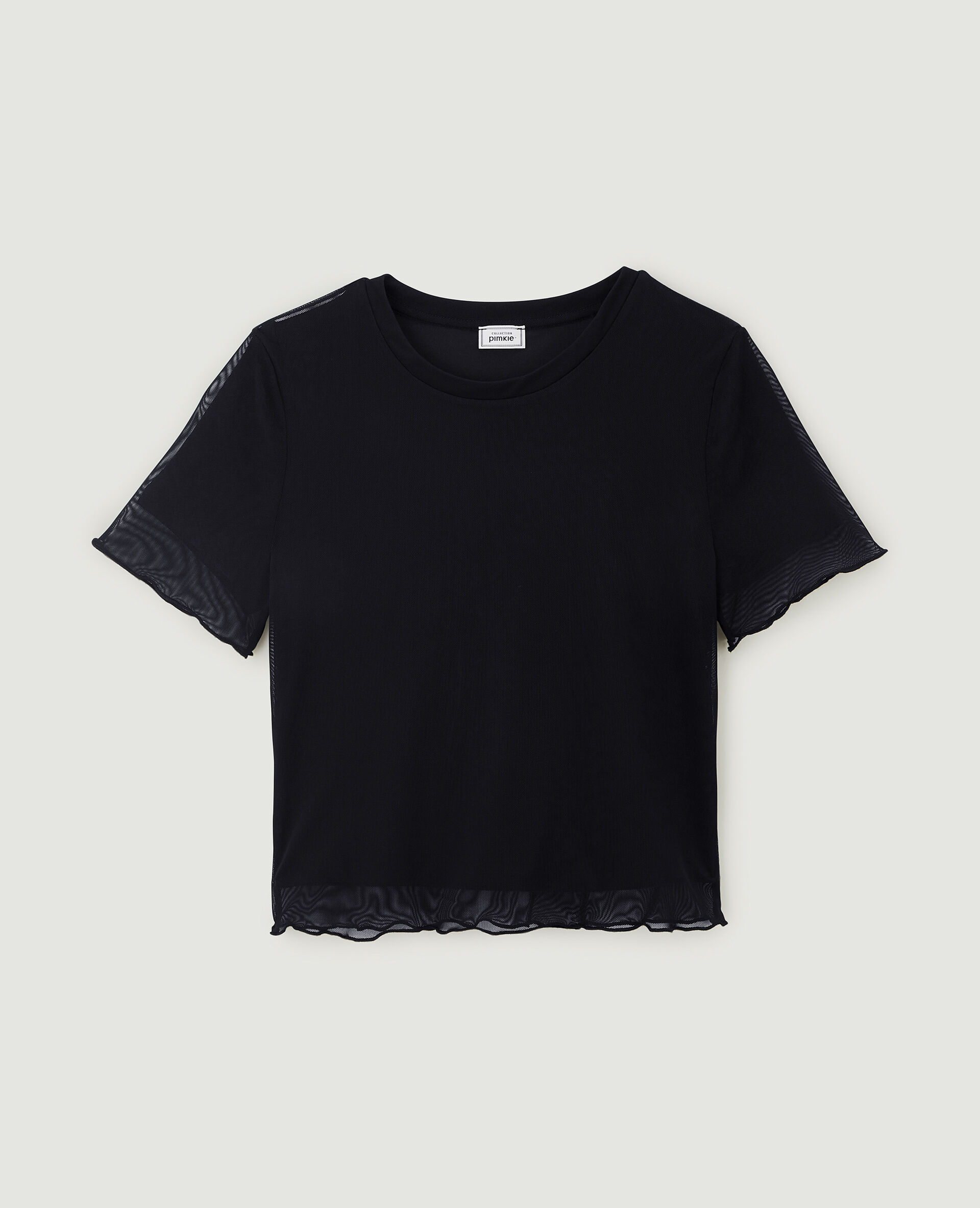 Top court en tulle - Noir