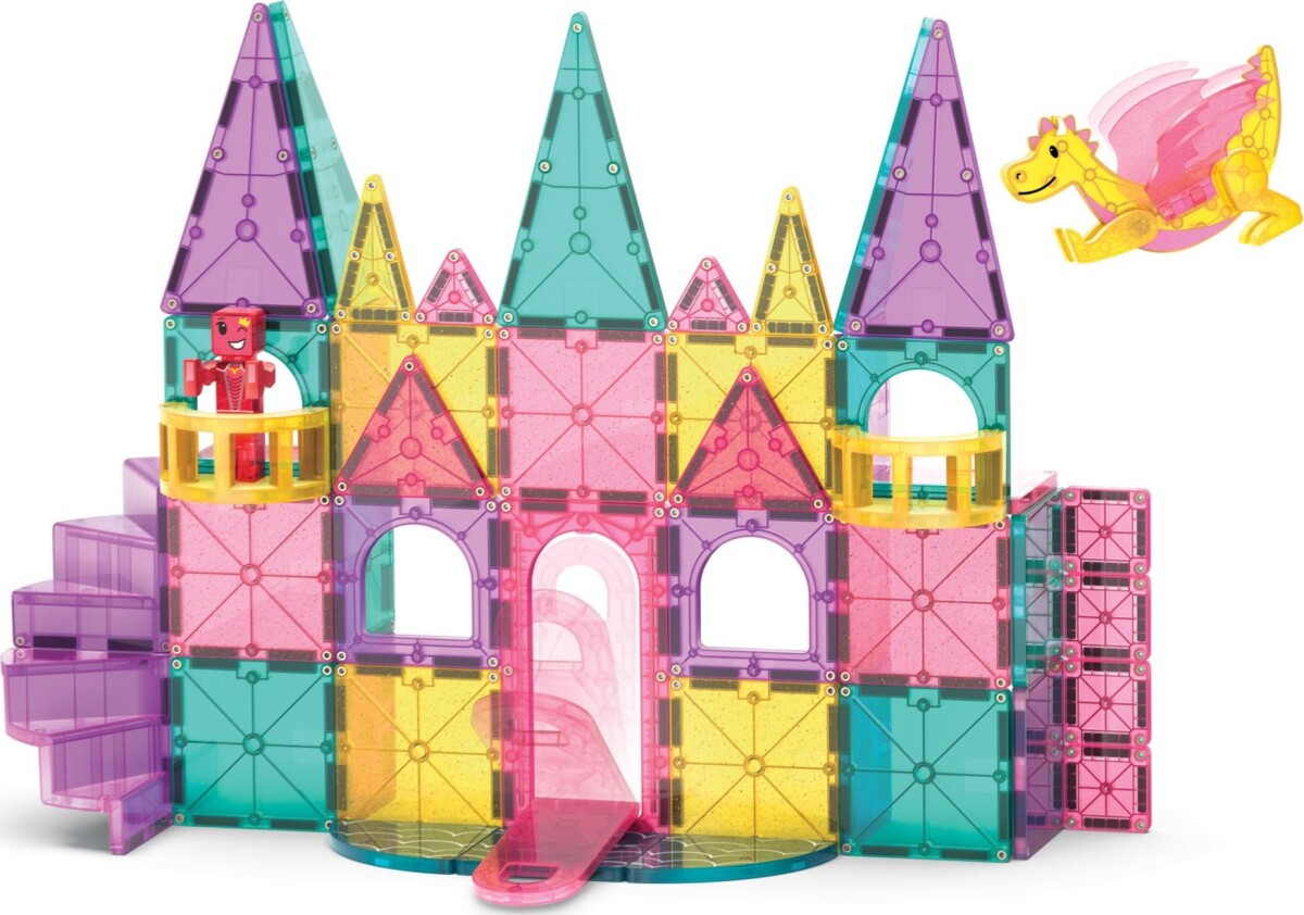 Magna-Tiles - Castle Dlx + Micromags - Deluxe Slot - 48 Dele