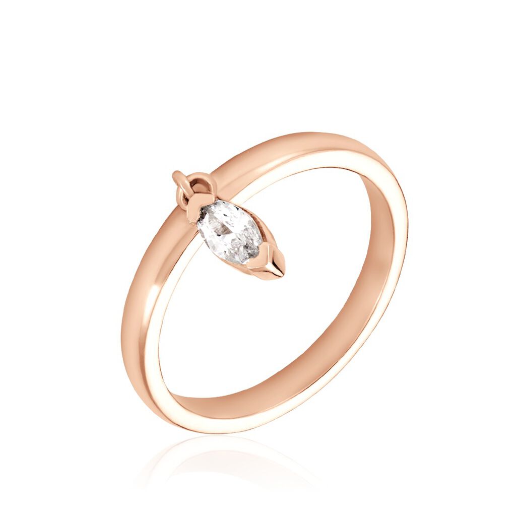 Bague Kenta Argent Rose Oxyde De Zirconium