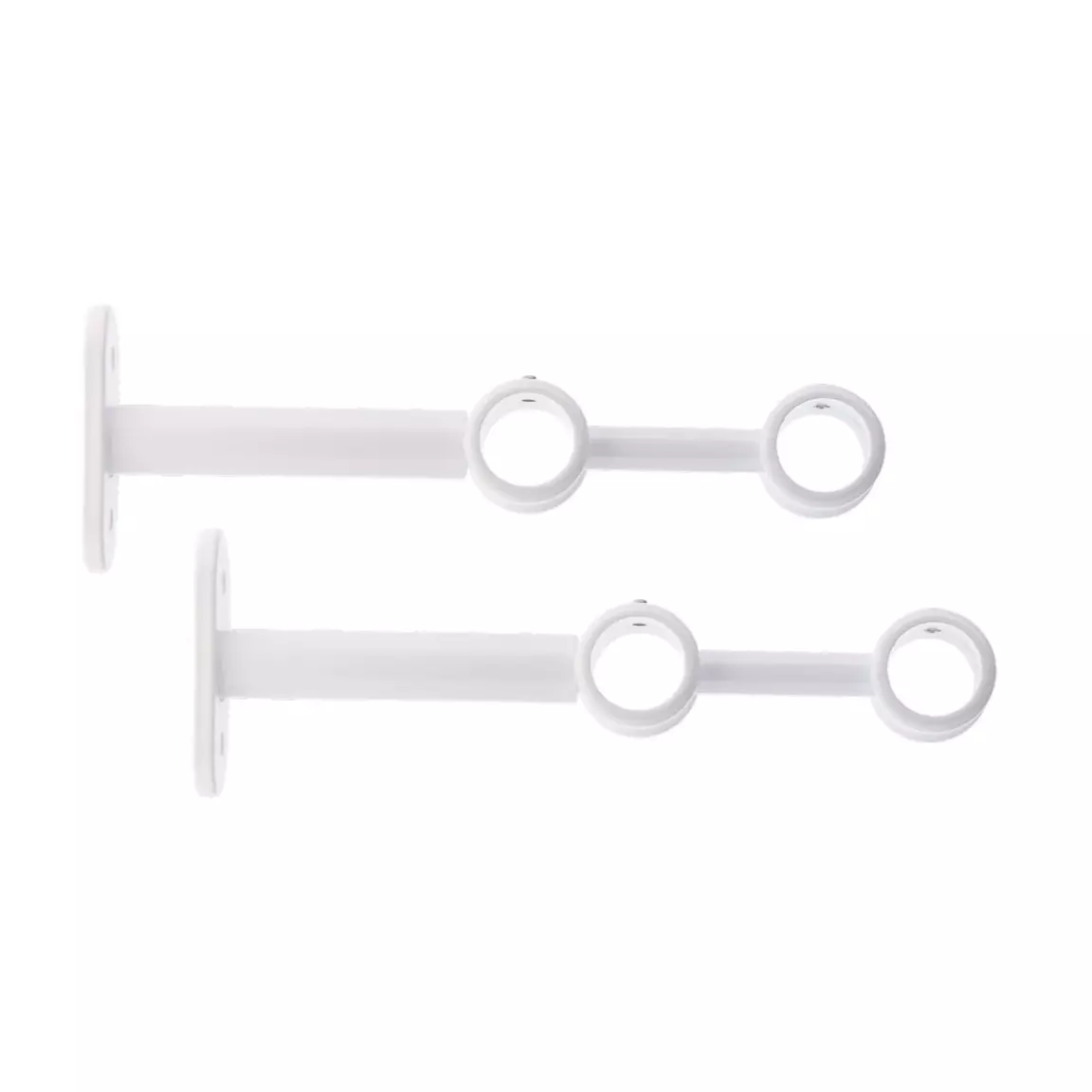 Lot de 2 supports tringles doubles (L150 / D20) Jim Blanc mat