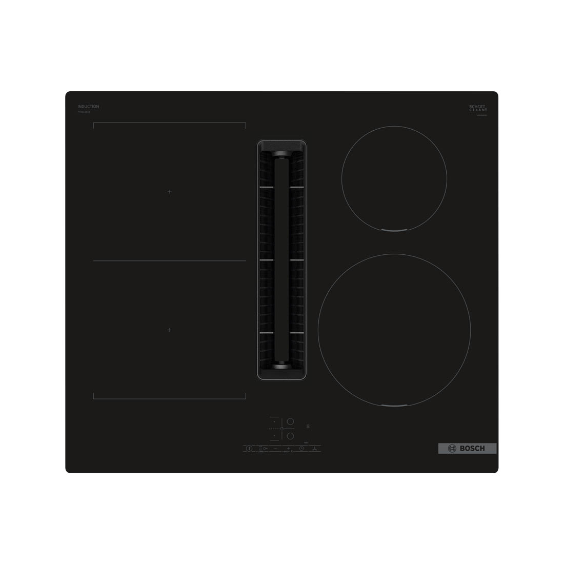 Bosch PVS611B16E Induktonkochfeld mit intergriertem Dunstabzug rahmemlos 60cm