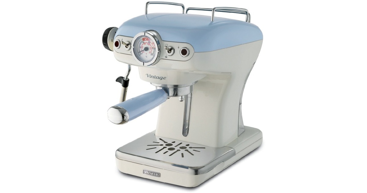 ArieteVintage Espressomachine 1389/15  (Lichtblauw/wit)