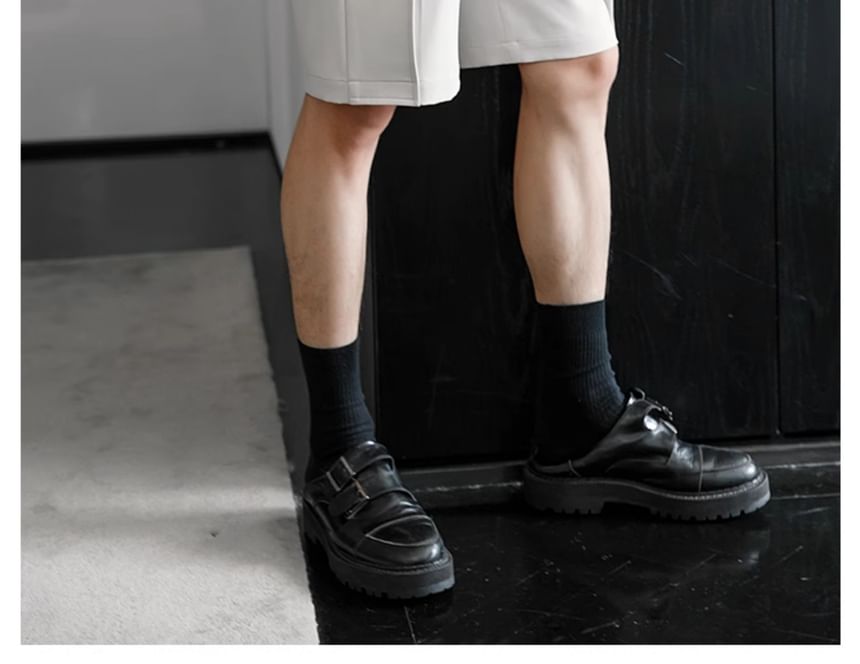 CHIC ERRO - Mid-rise effen paneel wijde jurk shorts
