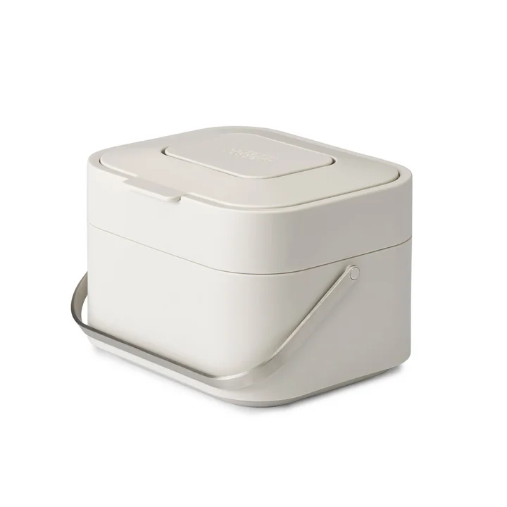 Joseph Joseph - Stack 4 L Bio-Mülleimer mit Geruchsfilter, stein