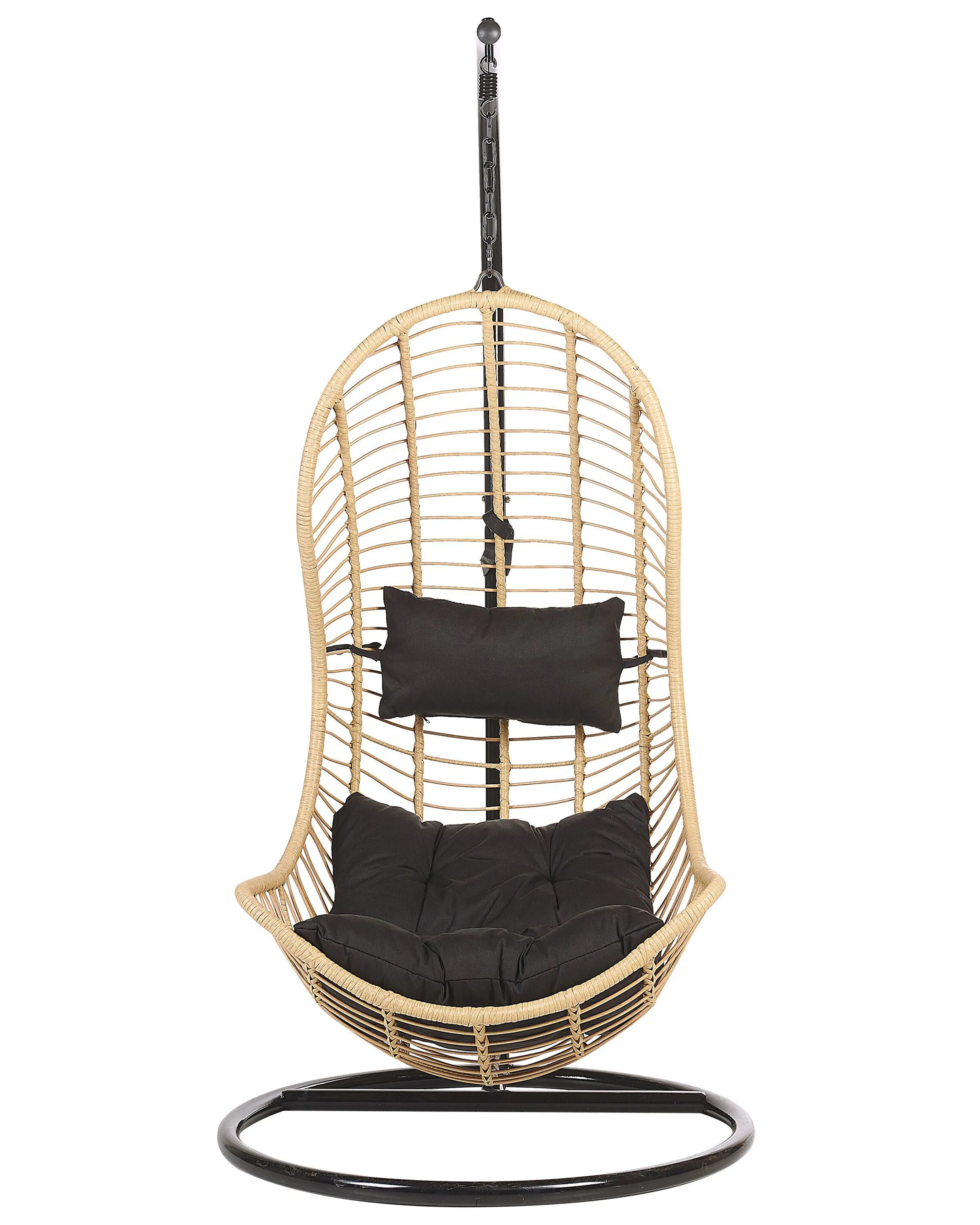 Hangstoel met standaard PINETO PE rotan Natuurlijk